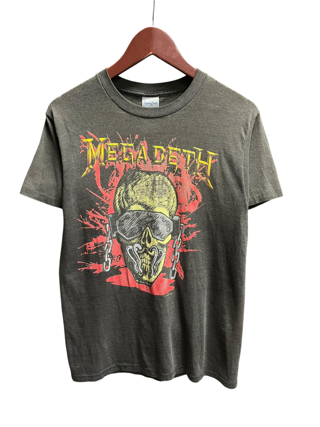 Vintage 1980s Megadeth Skull Metal Rock Shirt Large
