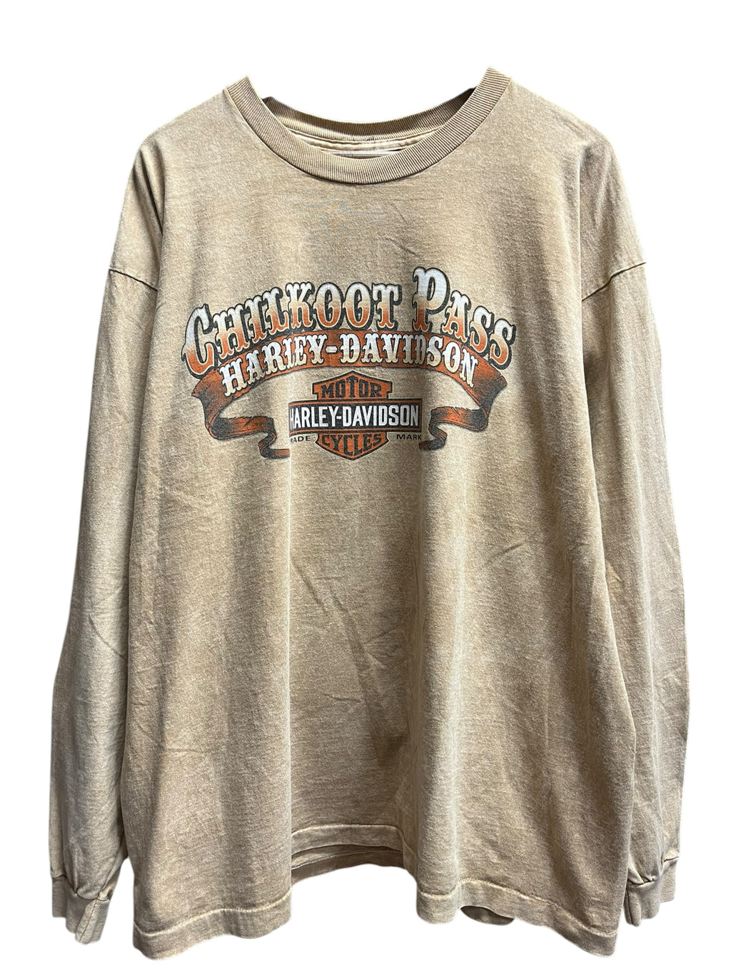 Vintage 1990s Harley Davidson Chilkoot Pass Long Sleeve Shirt XL