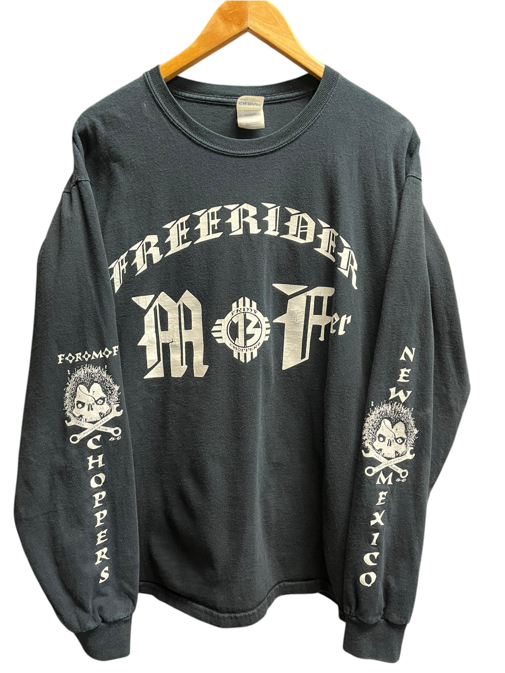 Vintage 2000s Biker Free Rider New Mexico Long Sleeve Shirt L