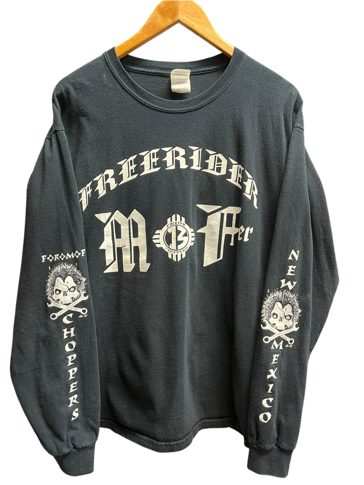 Vintage 2000s Biker Free Rider New Mexico Long Sleeve Shirt L
