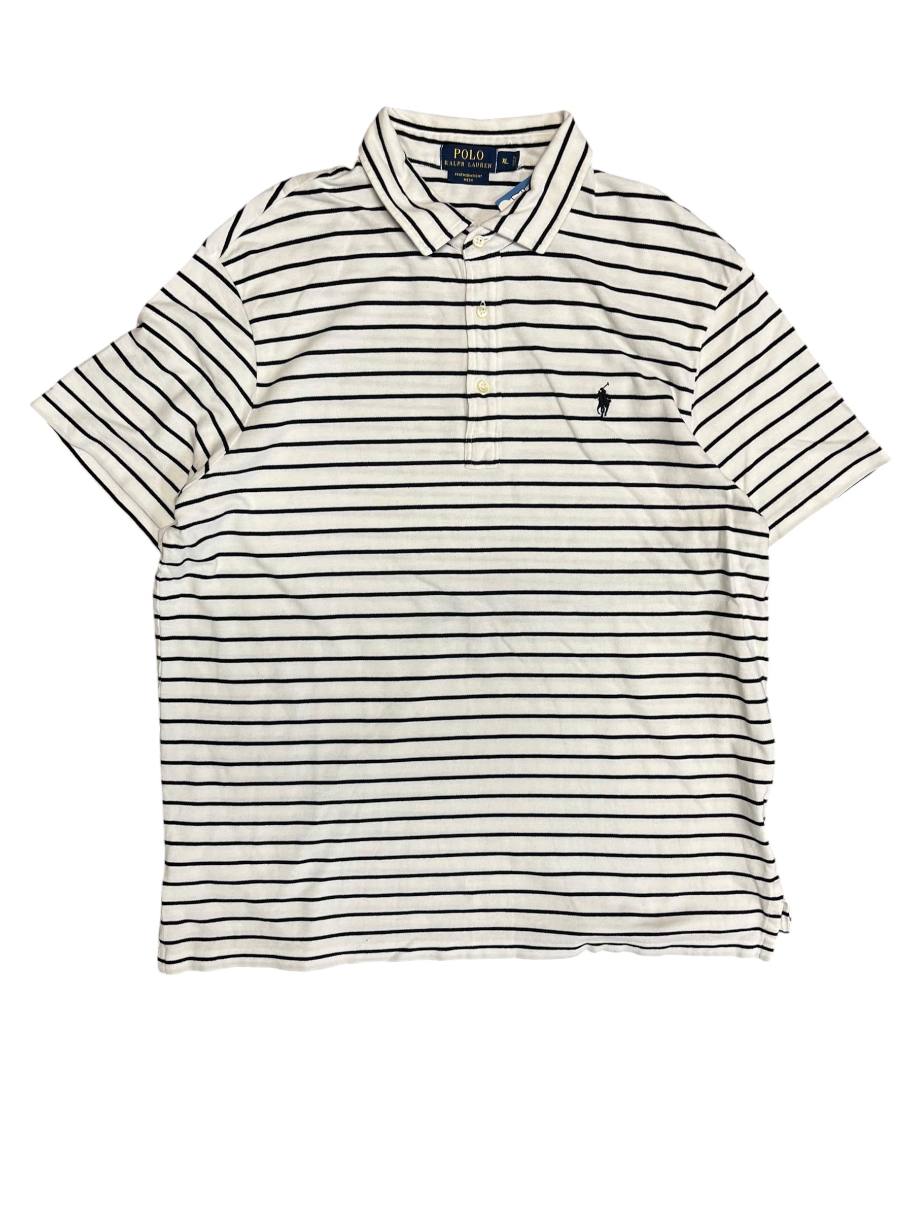 Vintage 2000s Black/white striped  Polo XL