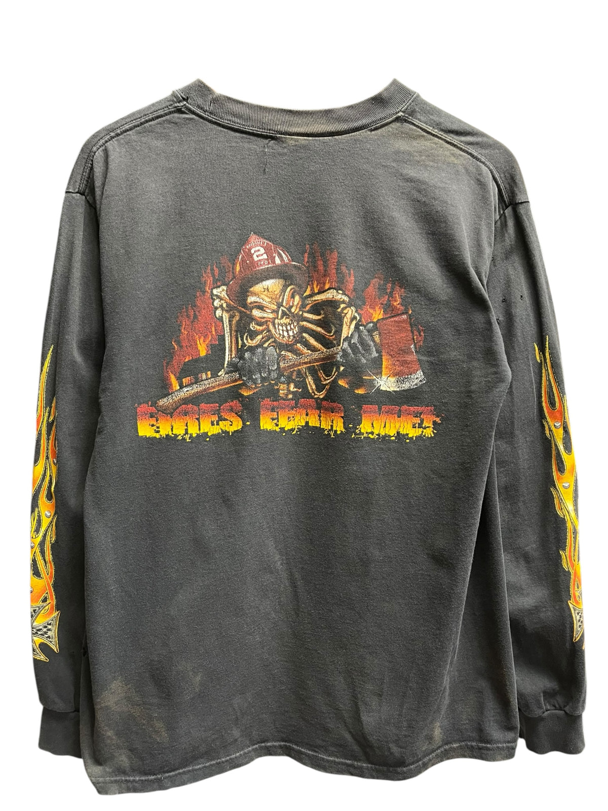 Vintage 2000s Biker Iron Complex Long Sleeve Shirt Large