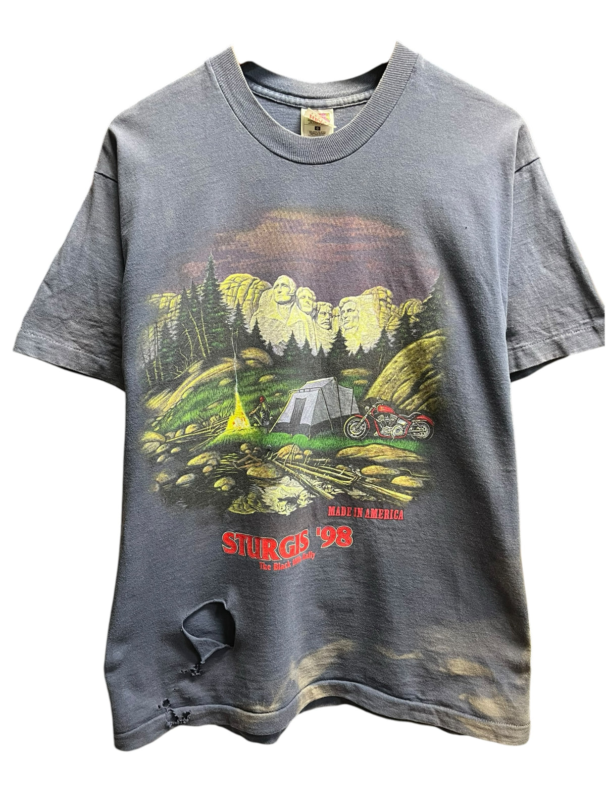 Vintage 1990s Biker Sturgis Rally Distressed Shirt Large