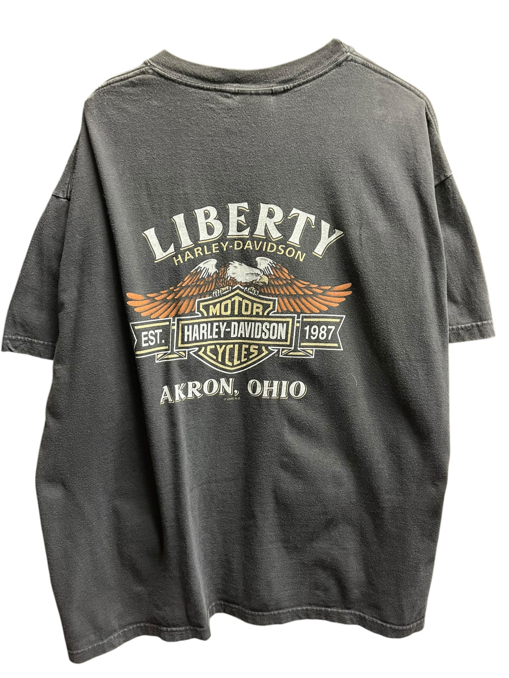 Vintage 2000s Harley Davidson Akron,Ohio Shirt XL