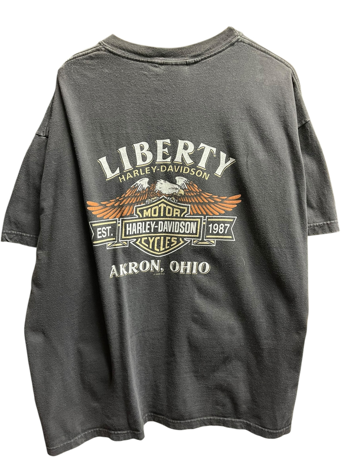 Vintage 2000s Harley Davidson Akron,Ohio Shirt XL