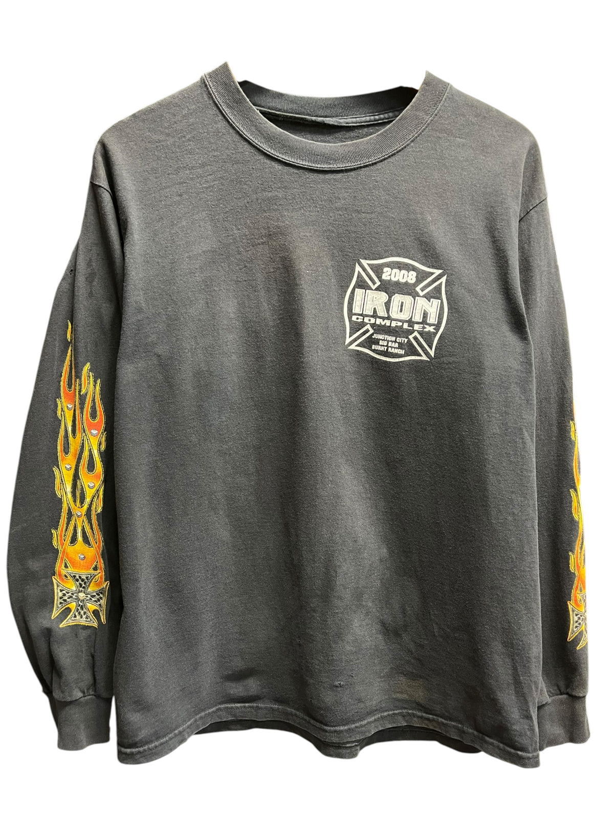 Vintage 2000s Biker Iron Complex Long Sleeve Shirt Large