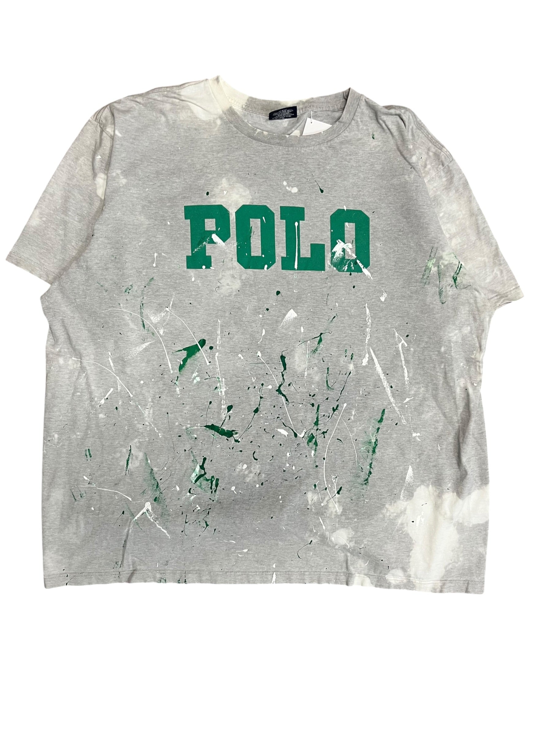 Vintage 2000s Paint Splatter Polo Shirt 2XL