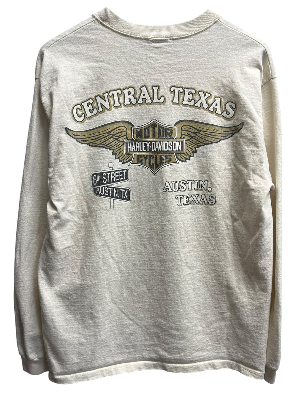 Vintage 1990s Harley Davidson Austin,Texas Long Sleeve Shirt Large