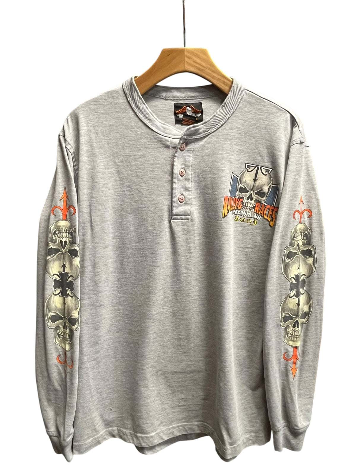 Vintage 2000s Biker Rally Races Long sleeve Shirt Medium