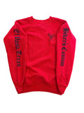 Vintage 1980s Bikers Custom El Paso Red Crewneck Sweater Medium