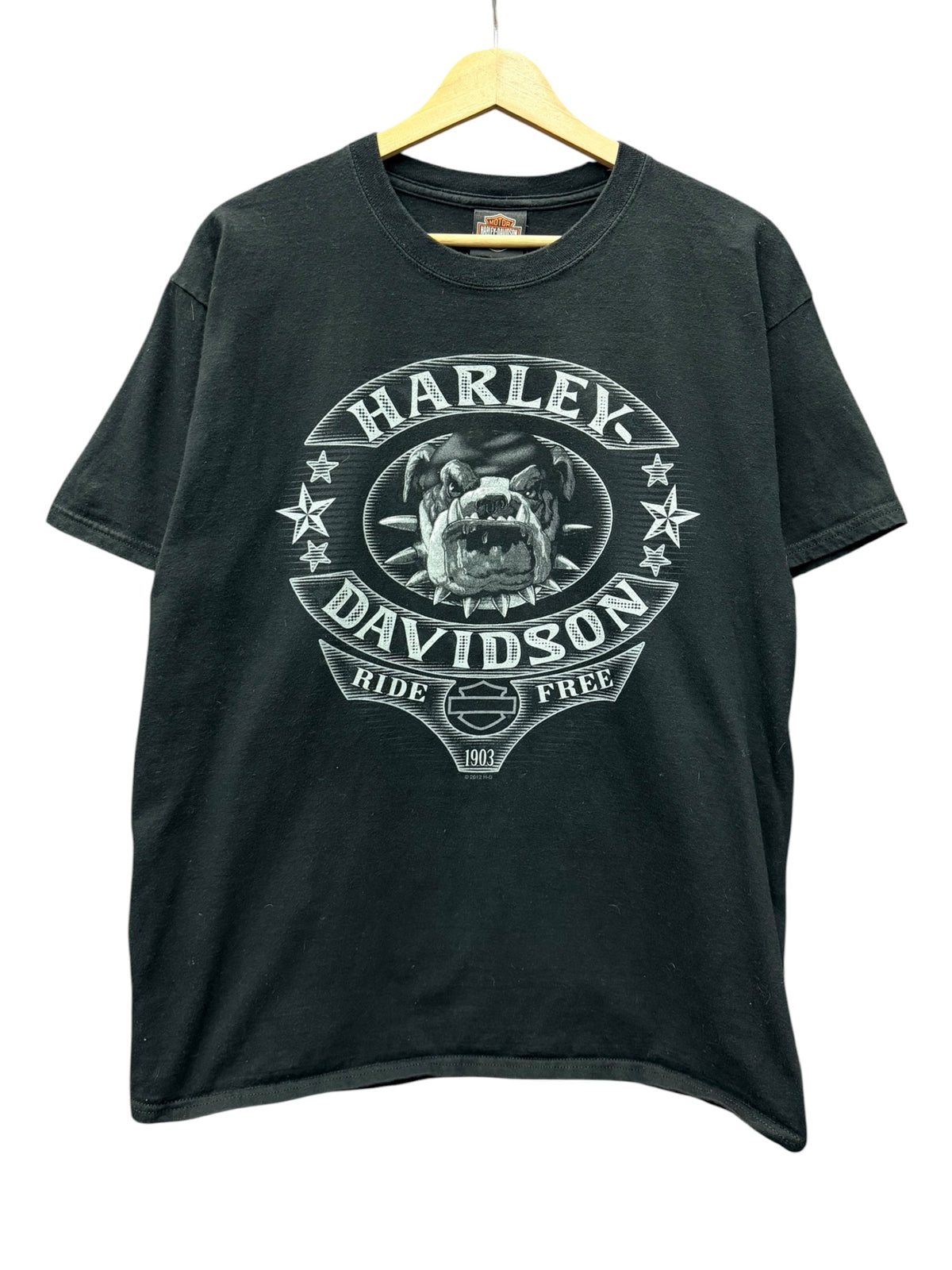 2010s Harley Davidson Bulldog Charlotte, NC Shirt Large