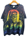 Vintage 1990s Ultimate Warrior All Over Print WWF Shirt XL