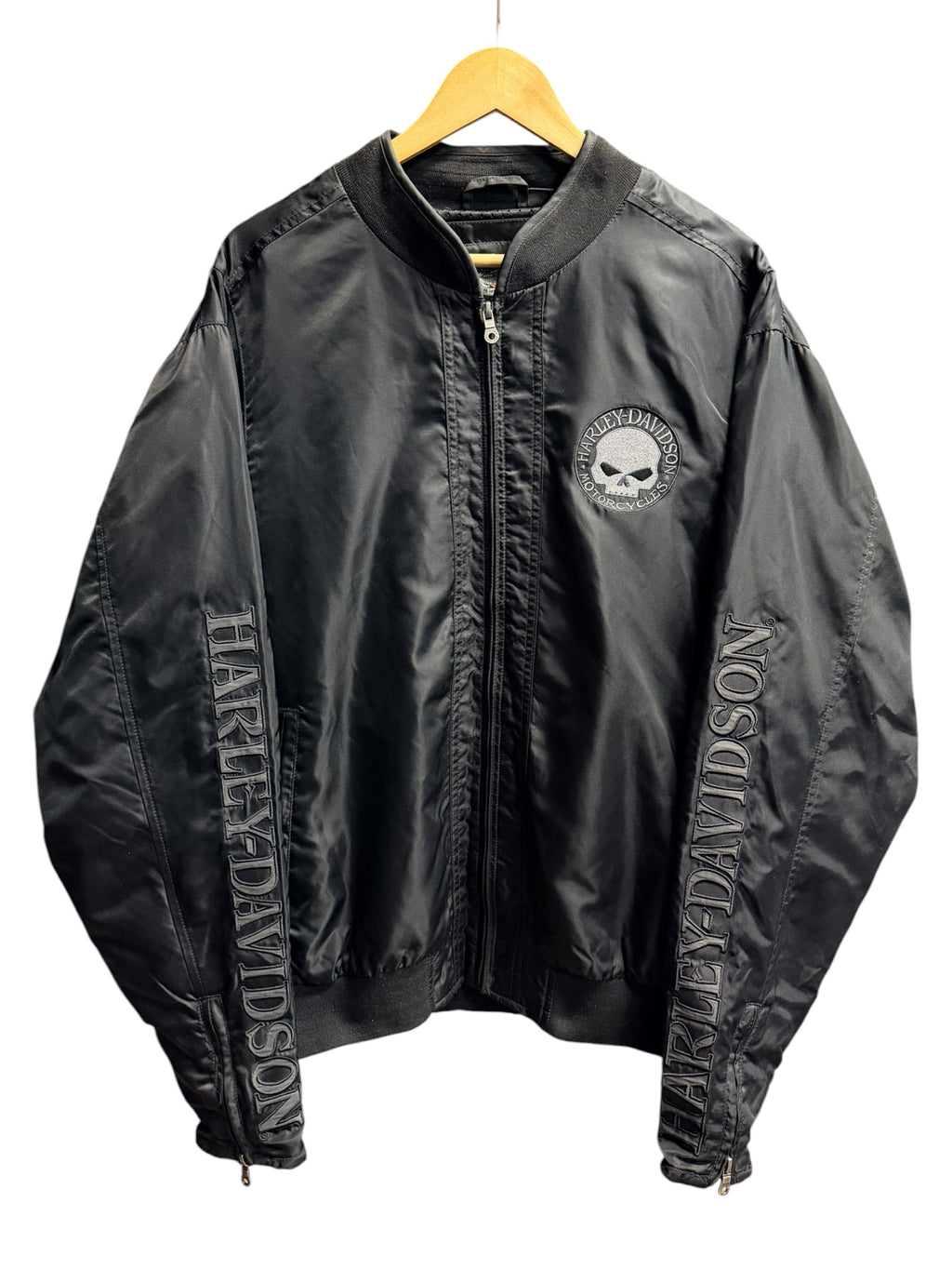 Vintage 2000s Harley Davidson Skull Zip Up Jacket XL
