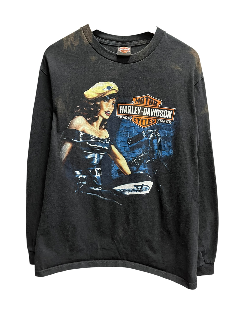 Vintage 2000s Harley Davidson Pinup Austin Texas Shirt Large