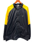 Vintage 2000s Nike Spellout Black Yellow Windbreaker 2XL
