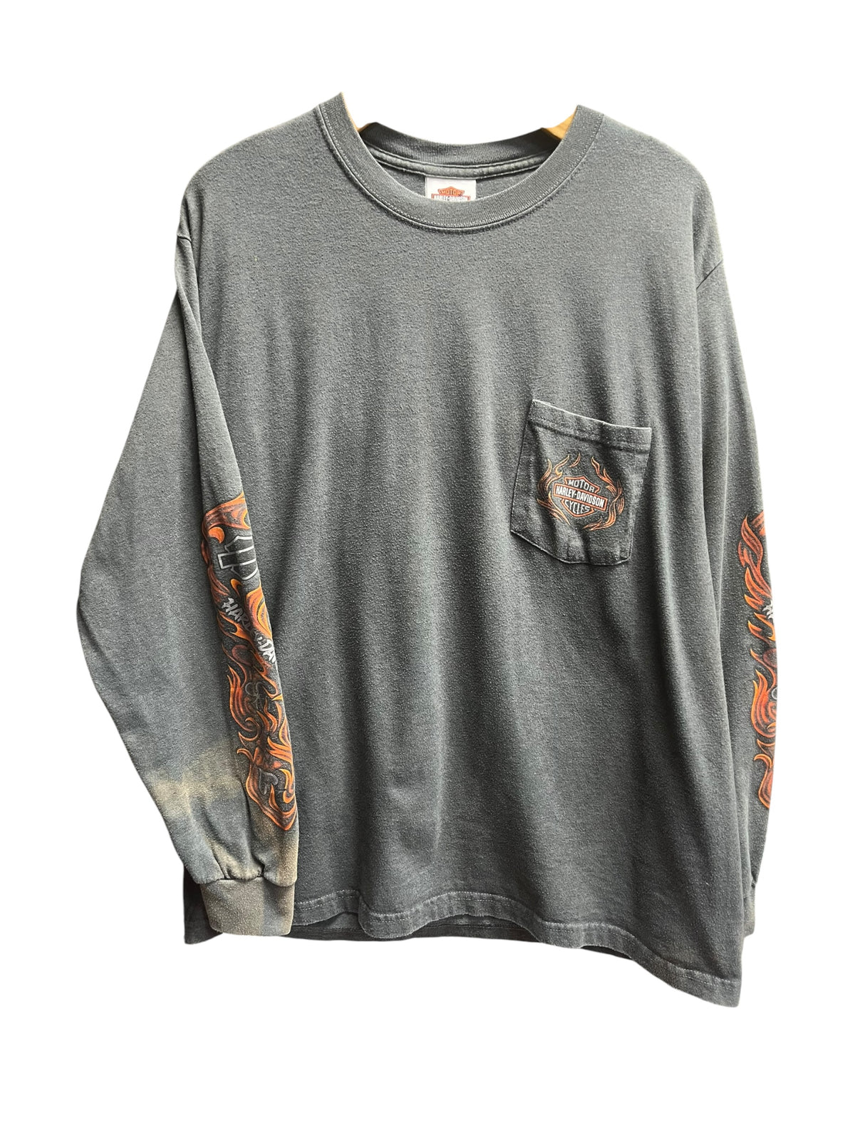Vintage 2000s Harley Davidson Victoria, TX Long Sleeve Shirt Large