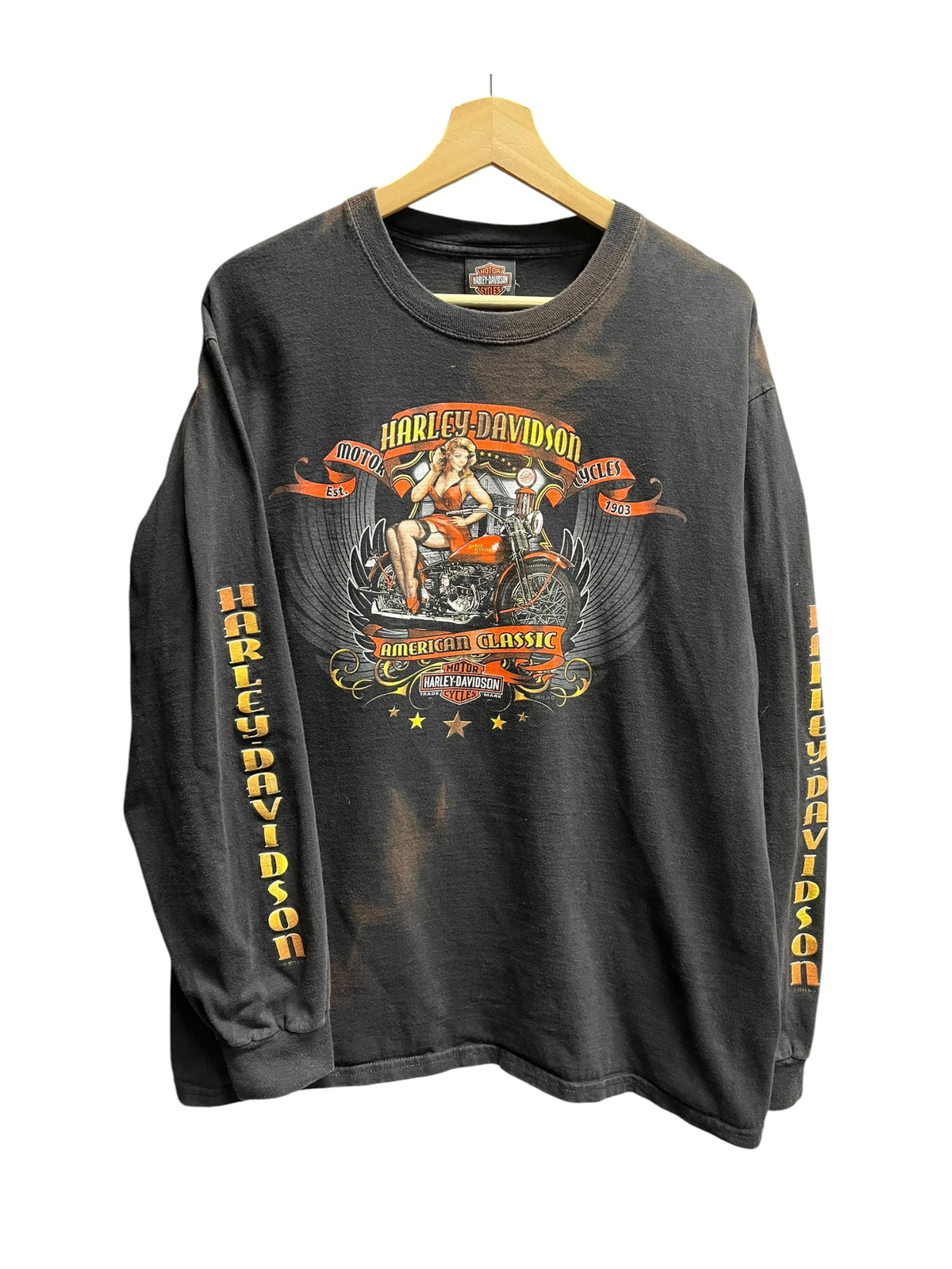 Vintage 2000s Harley Davidson Big Springs, TX Long Sleeve Shirt Large