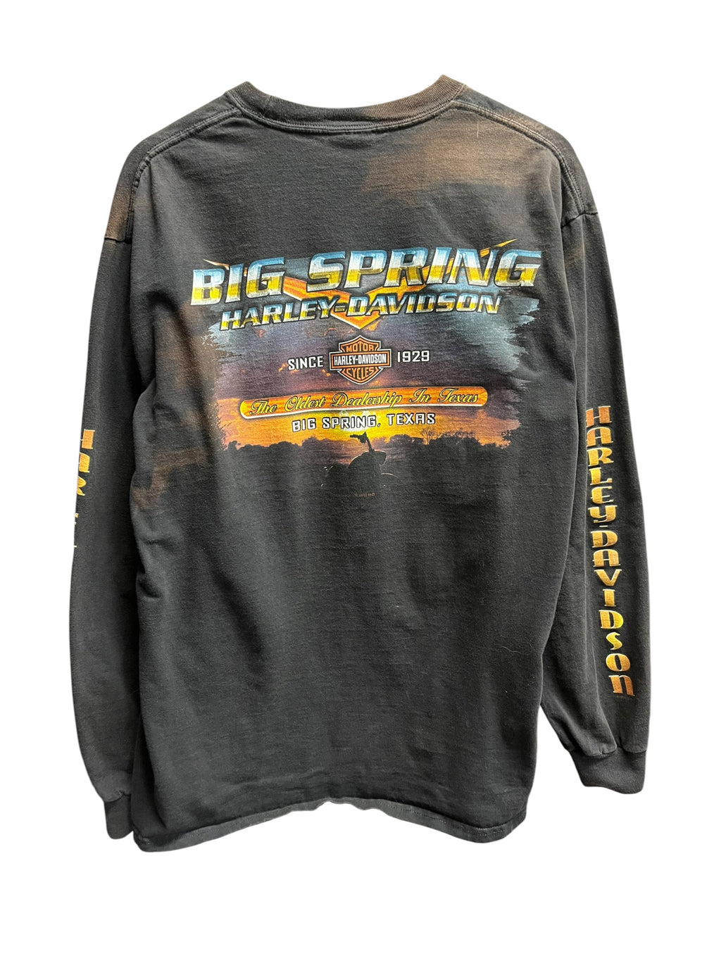 Vintage 2000s Harley Davidson Big Springs, TX Long Sleeve Shirt Large