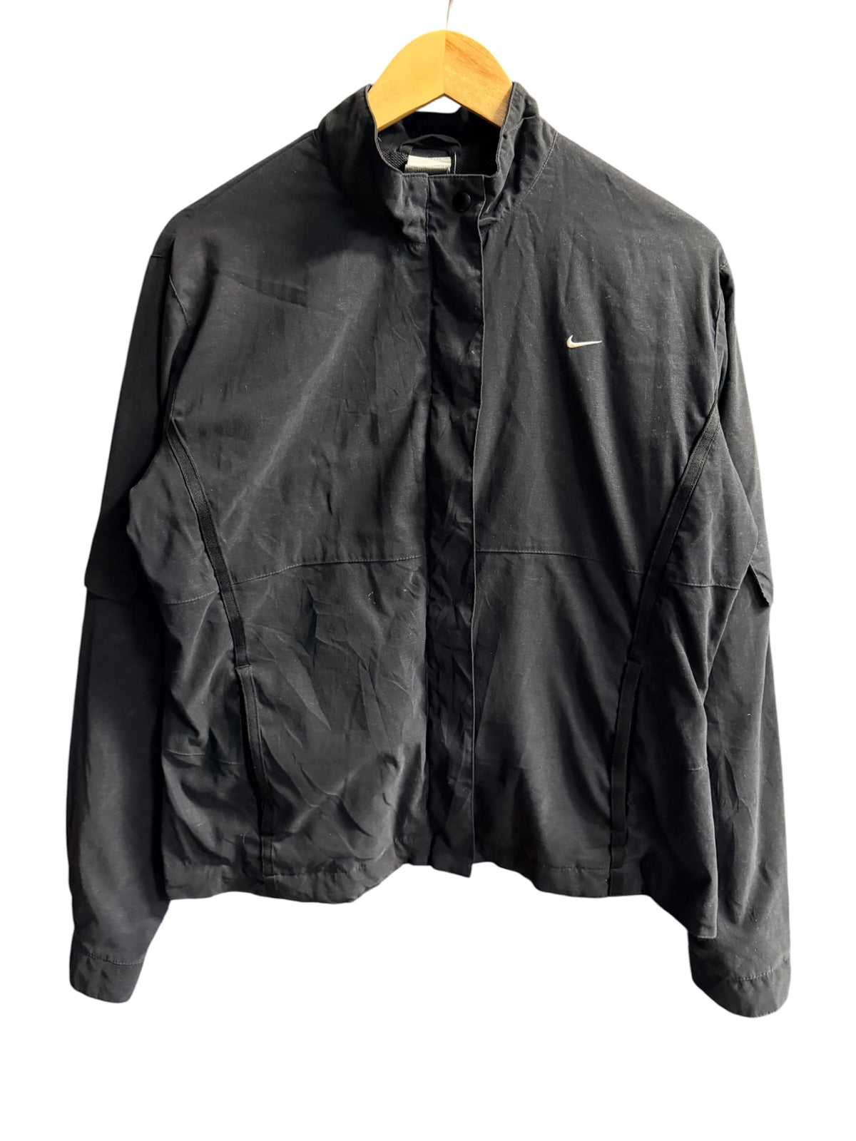 Vintage 2000s Nike Black Zip Up Womens Windbreaker Large