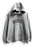 Vintage 2000s Nike Gray Spellout Hoodie Sweater XL