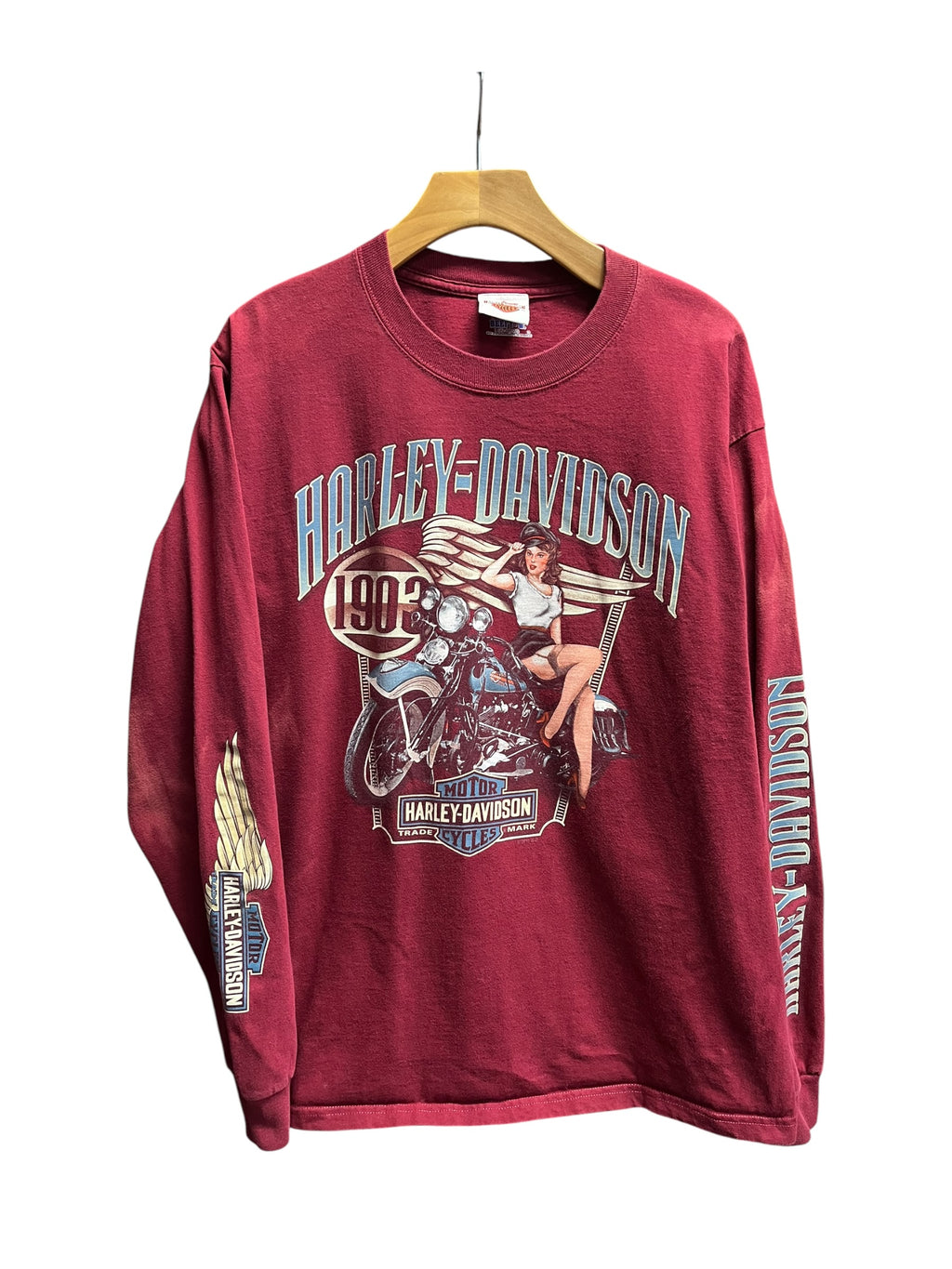 Vintage 2000s Harley Davidson Wichita Falls, TX Long Sleeve Shirt Large