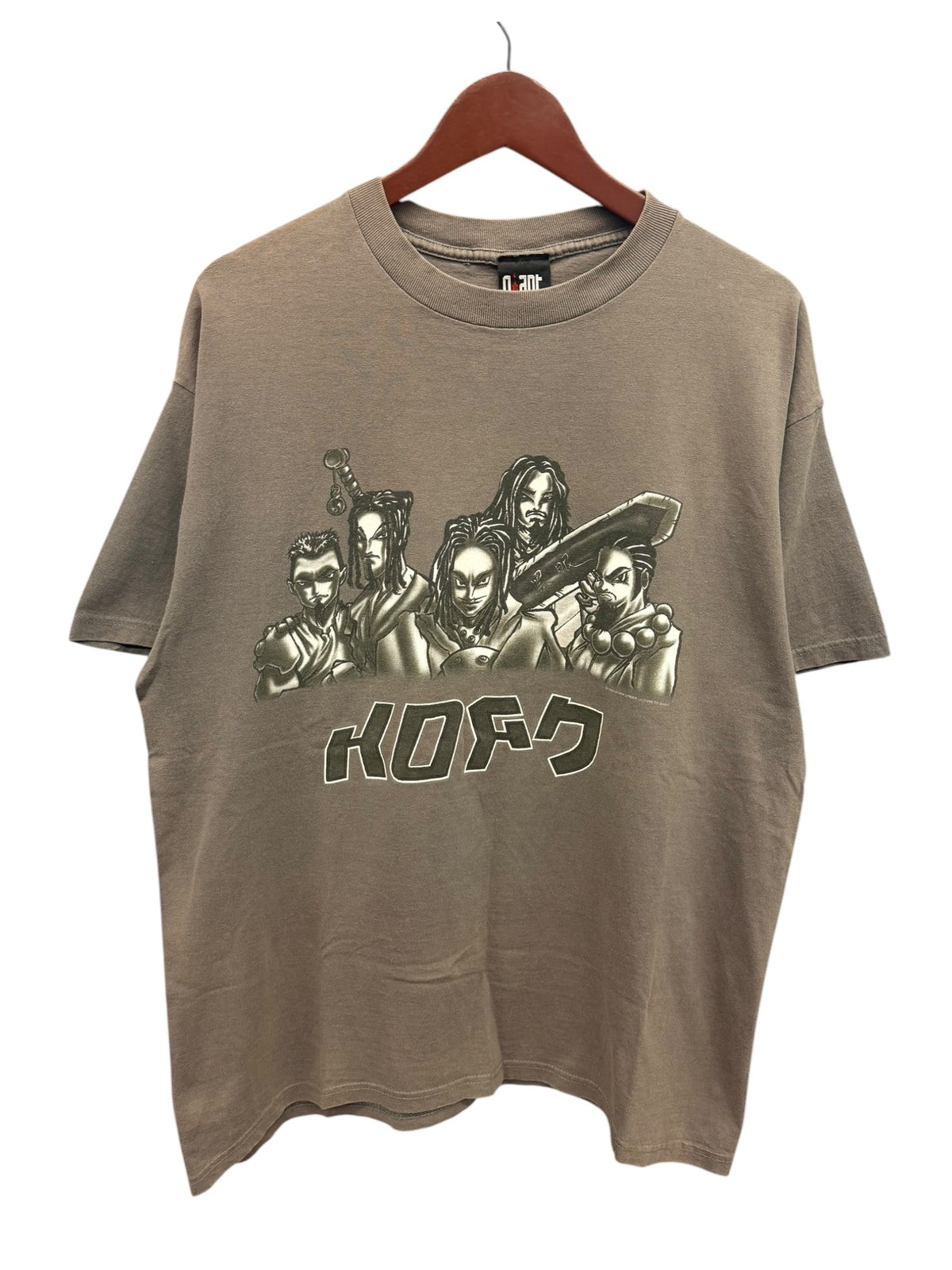 Vintage 1990s Korn Band Anime Cartoon Graphic Shirt XL