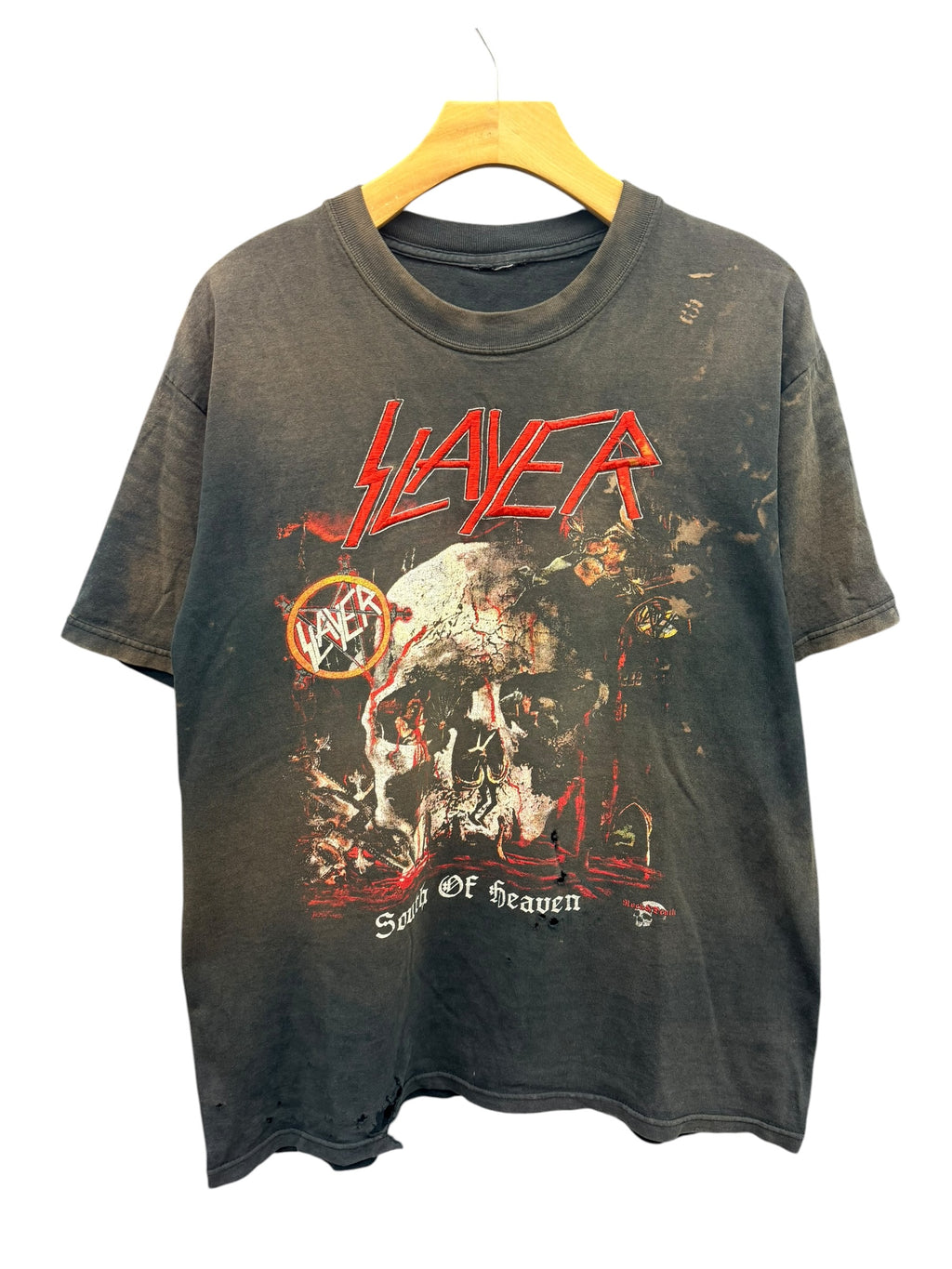 Vintage 1990s Slayer South Of Heaven Distressed Shirt Large