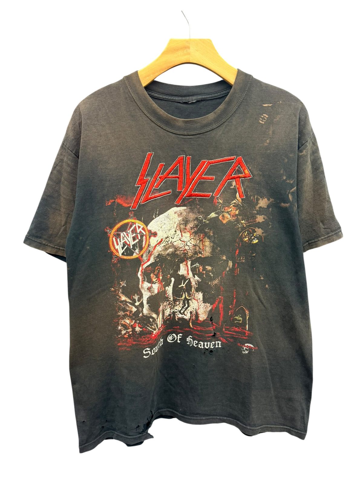 Vintage 1990s Slayer South Of Heaven Distressed Shirt Large