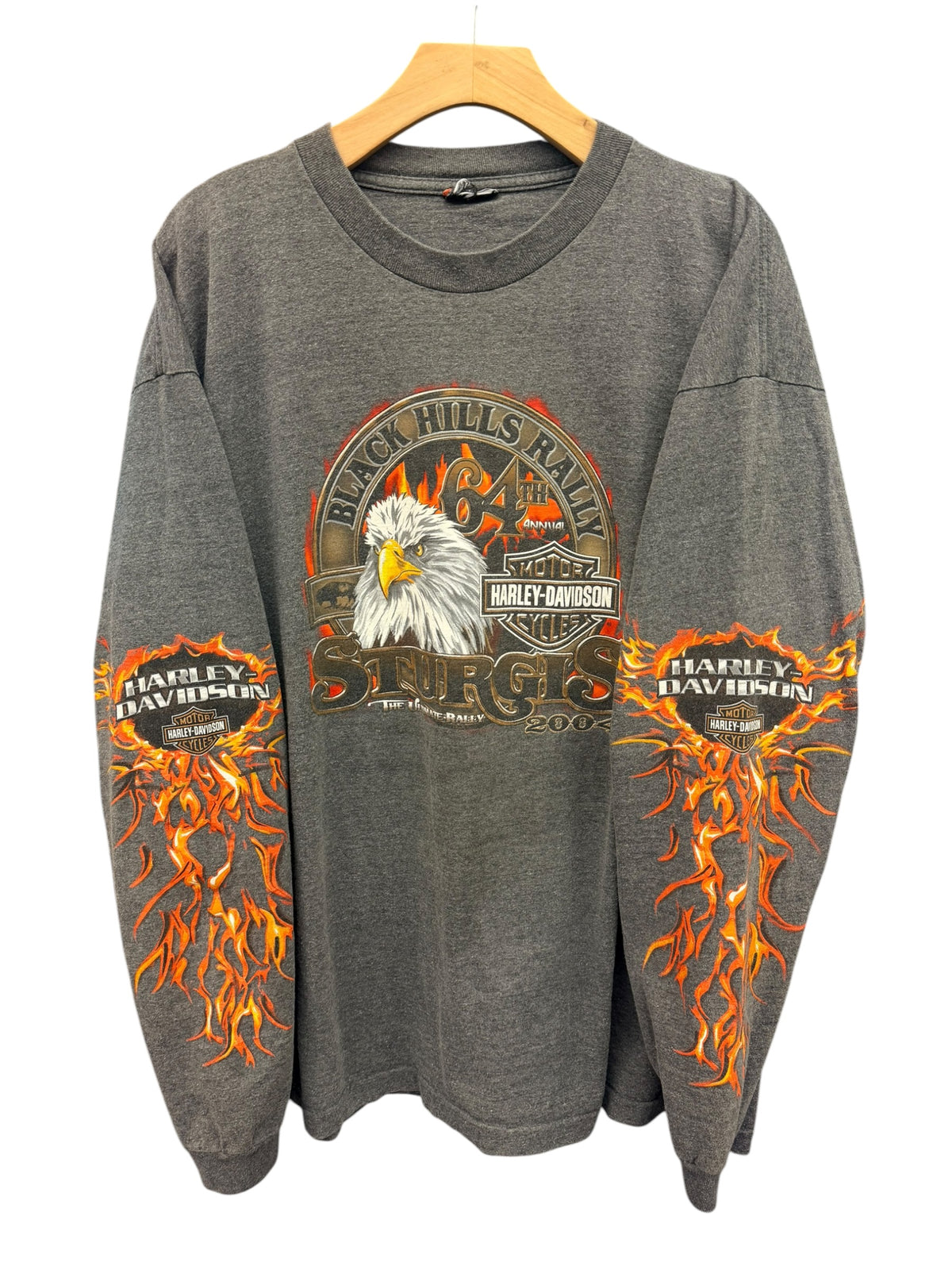 Vintage 2000s Harley Davidson Rapid City, SD Long Sleeve Graphic Shirt 2XL