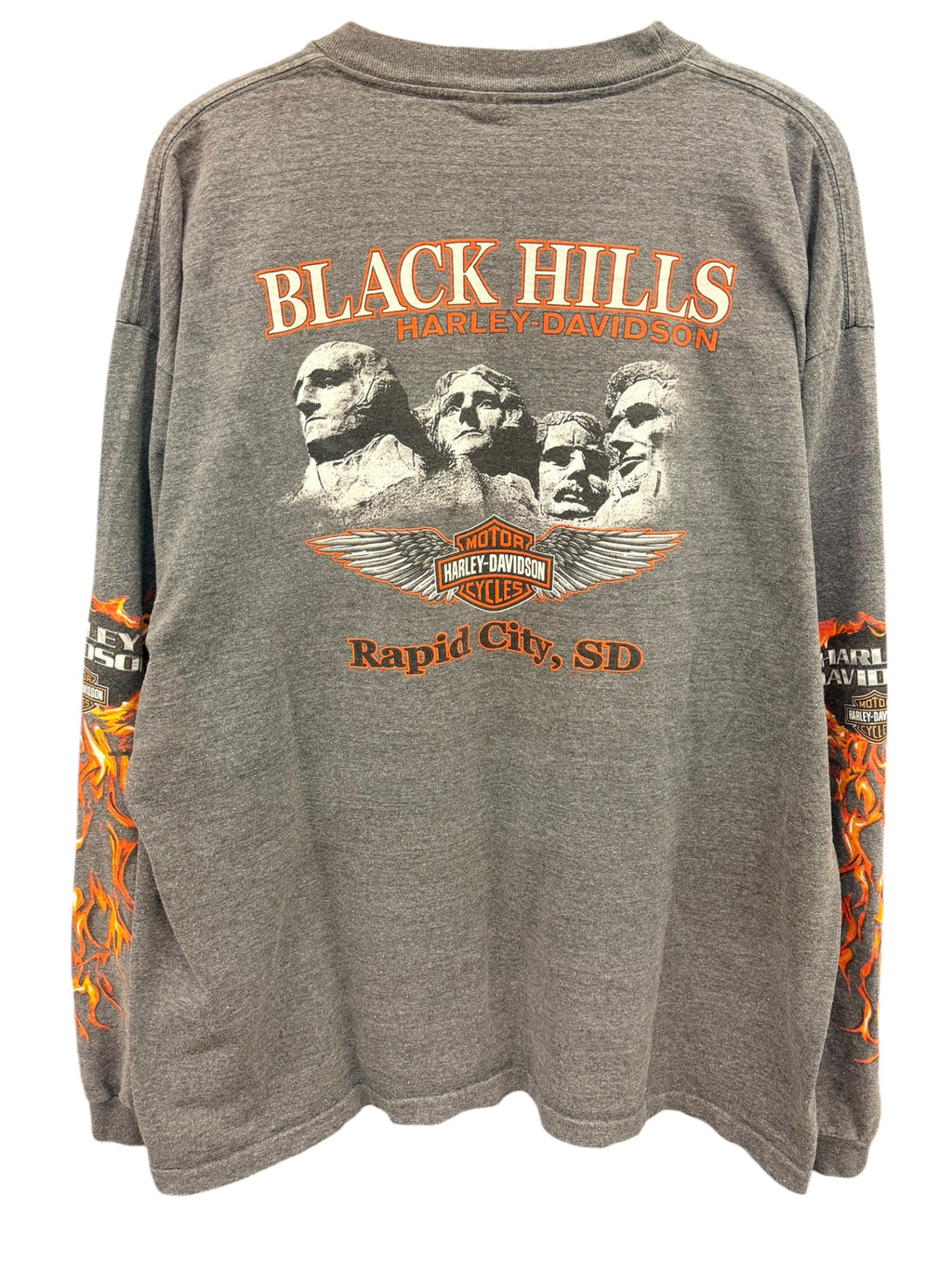 Vintage 2000s Harley Davidson Rapid City, SD Long Sleeve Graphic Shirt 2XL