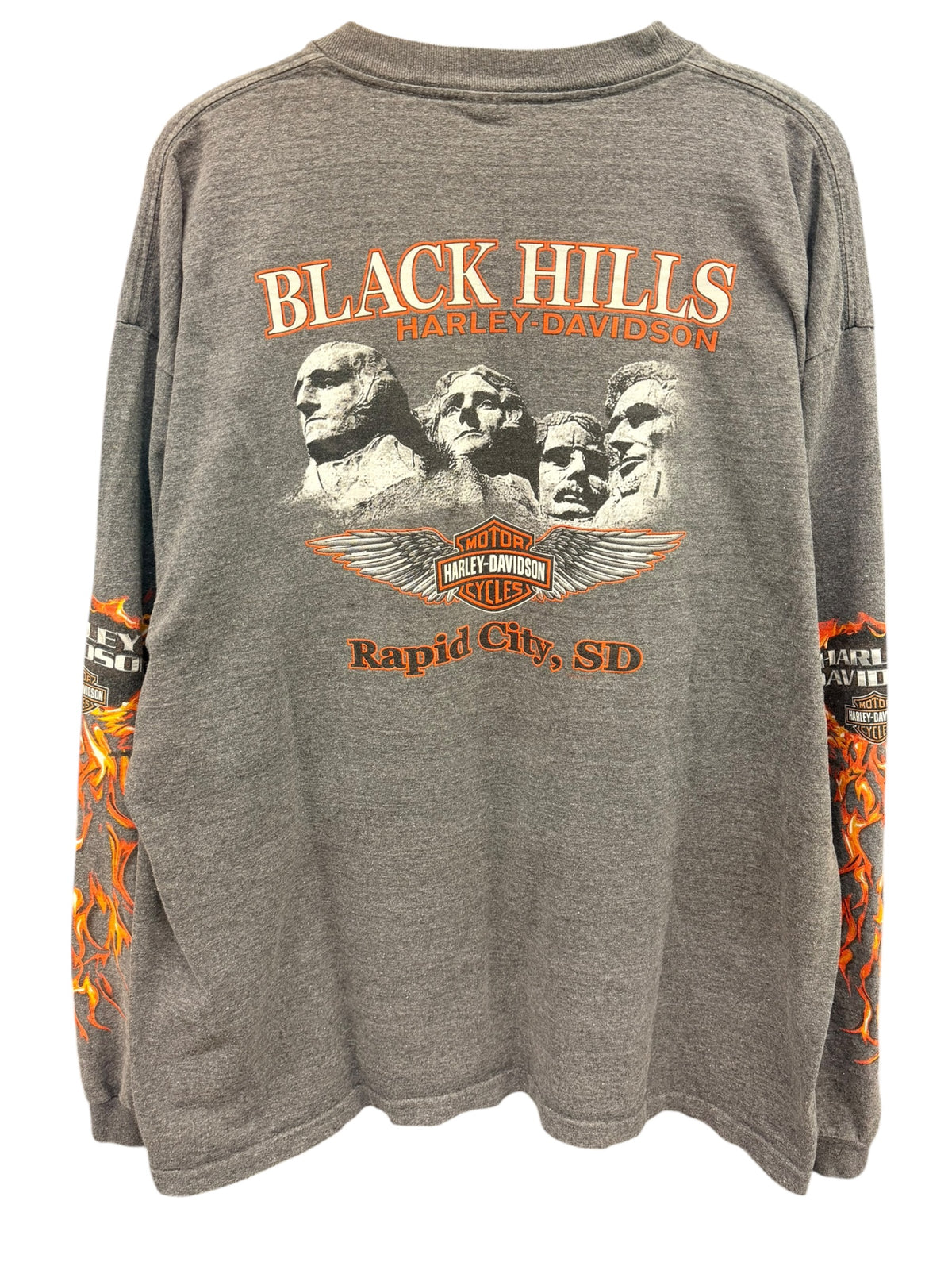 Vintage 2000s Harley Davidson Rapid City, SD Long Sleeve Graphic Shirt 2XL