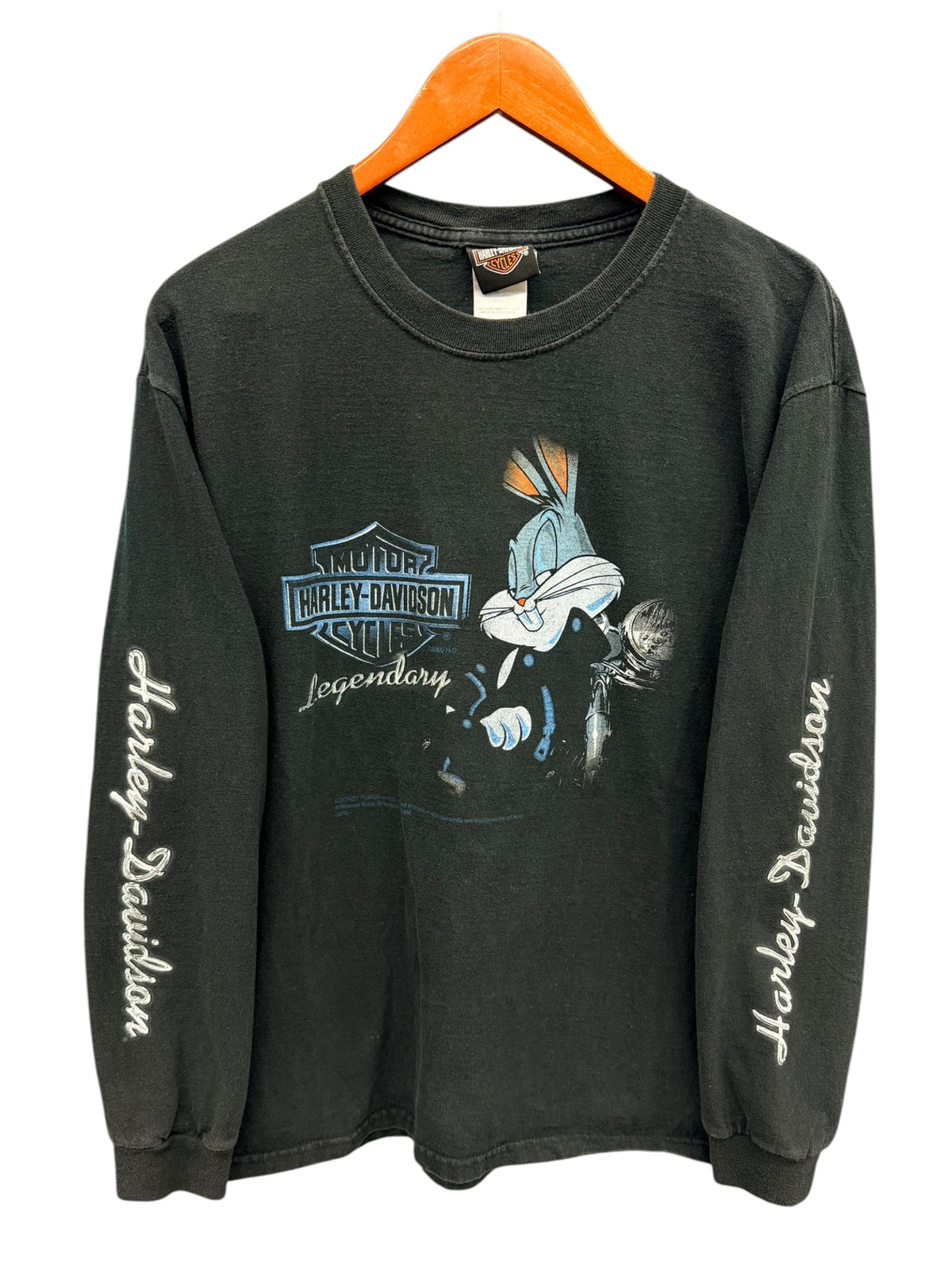 Vintage 2000s Bugs Bunny Harley Davidson Long Sleeve Shirt Large