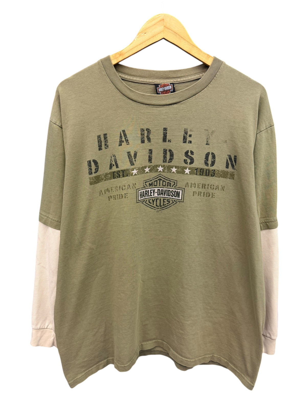 Vintage 2000s Harley Davidson Thermal Long Sleeve Shirt XL