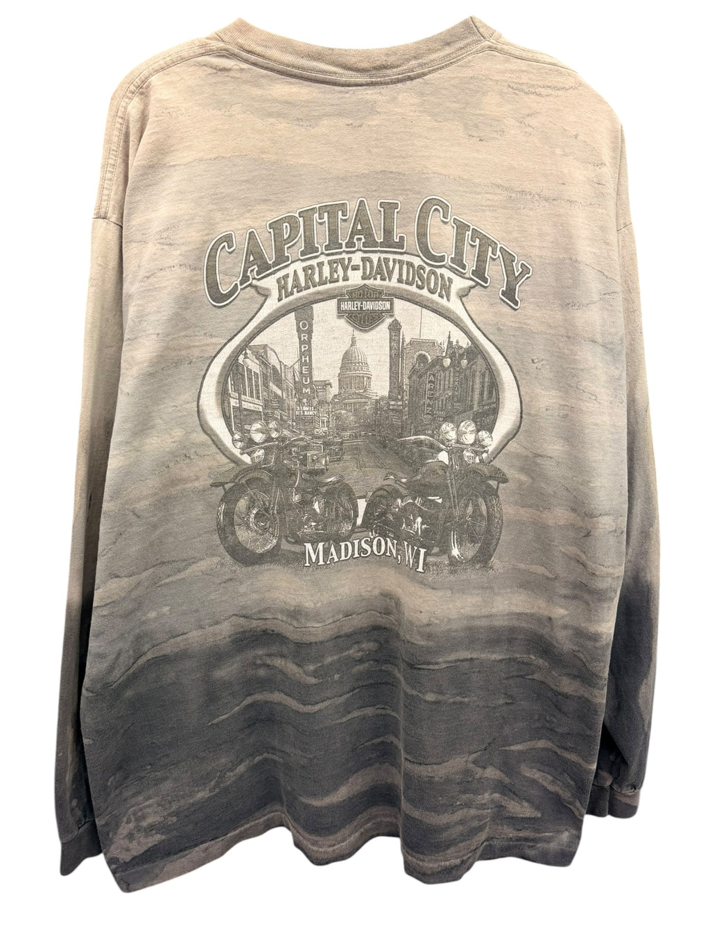 Vintage 1990s Harley Davidson Madison, WI Stone Wash Shirt XL