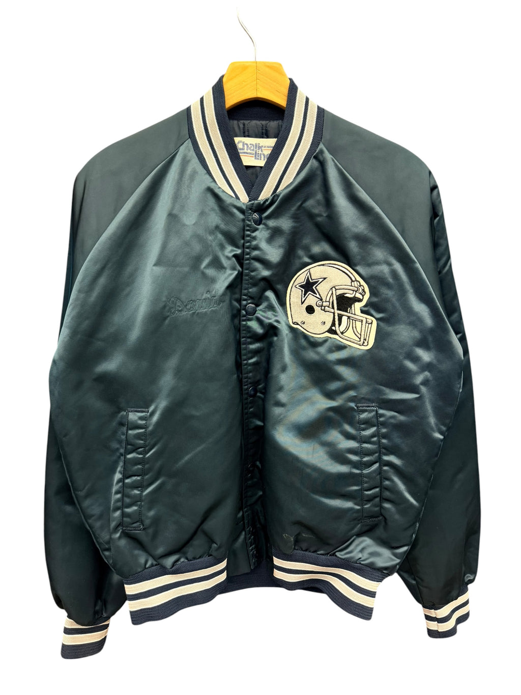 Vintage 1990s Dallas Cowboys Chalkline Satin Jacket Medium