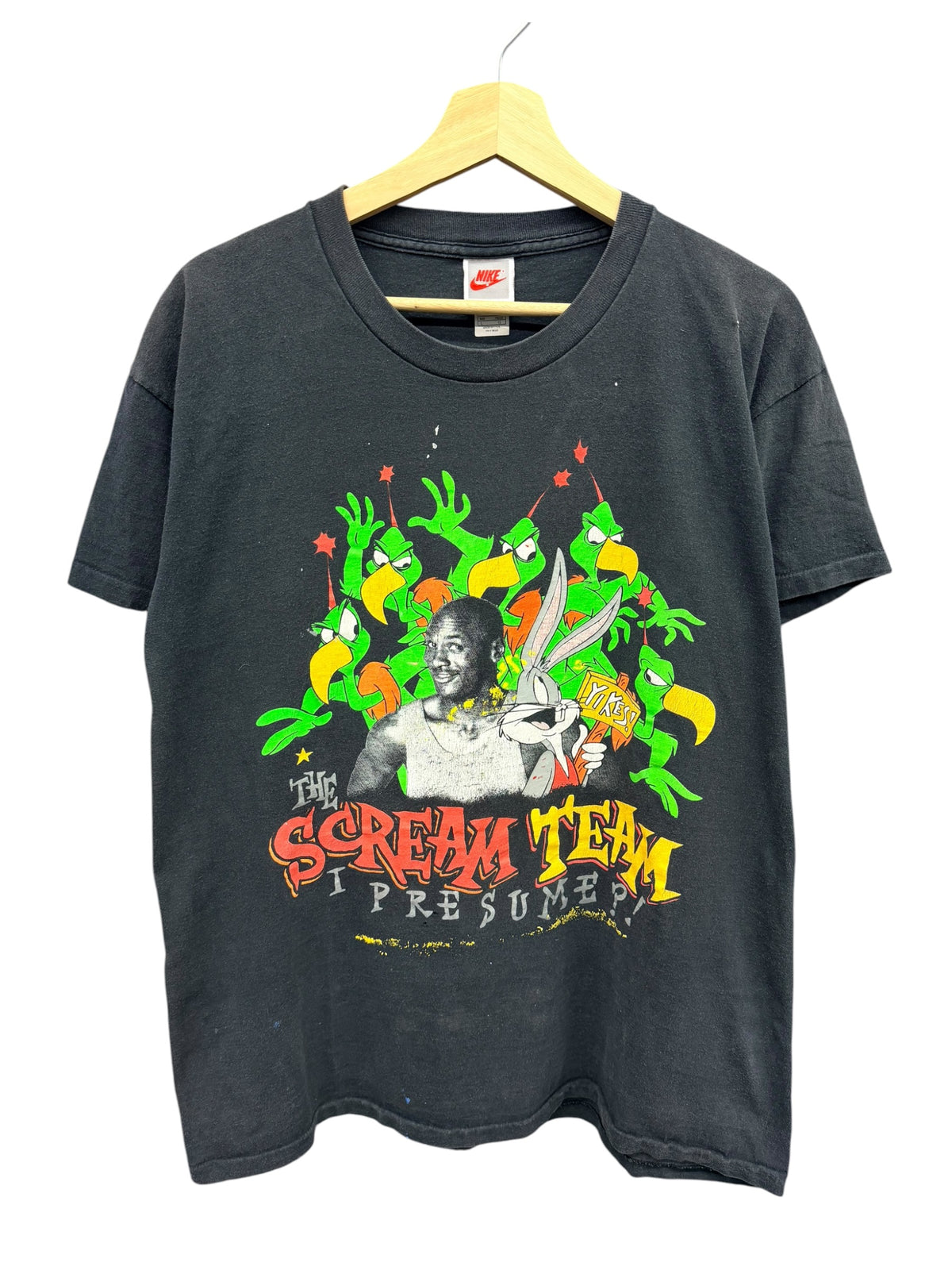 Vintage 1990s Michael Jordan Marvin Martian Scream Team Shirt Large