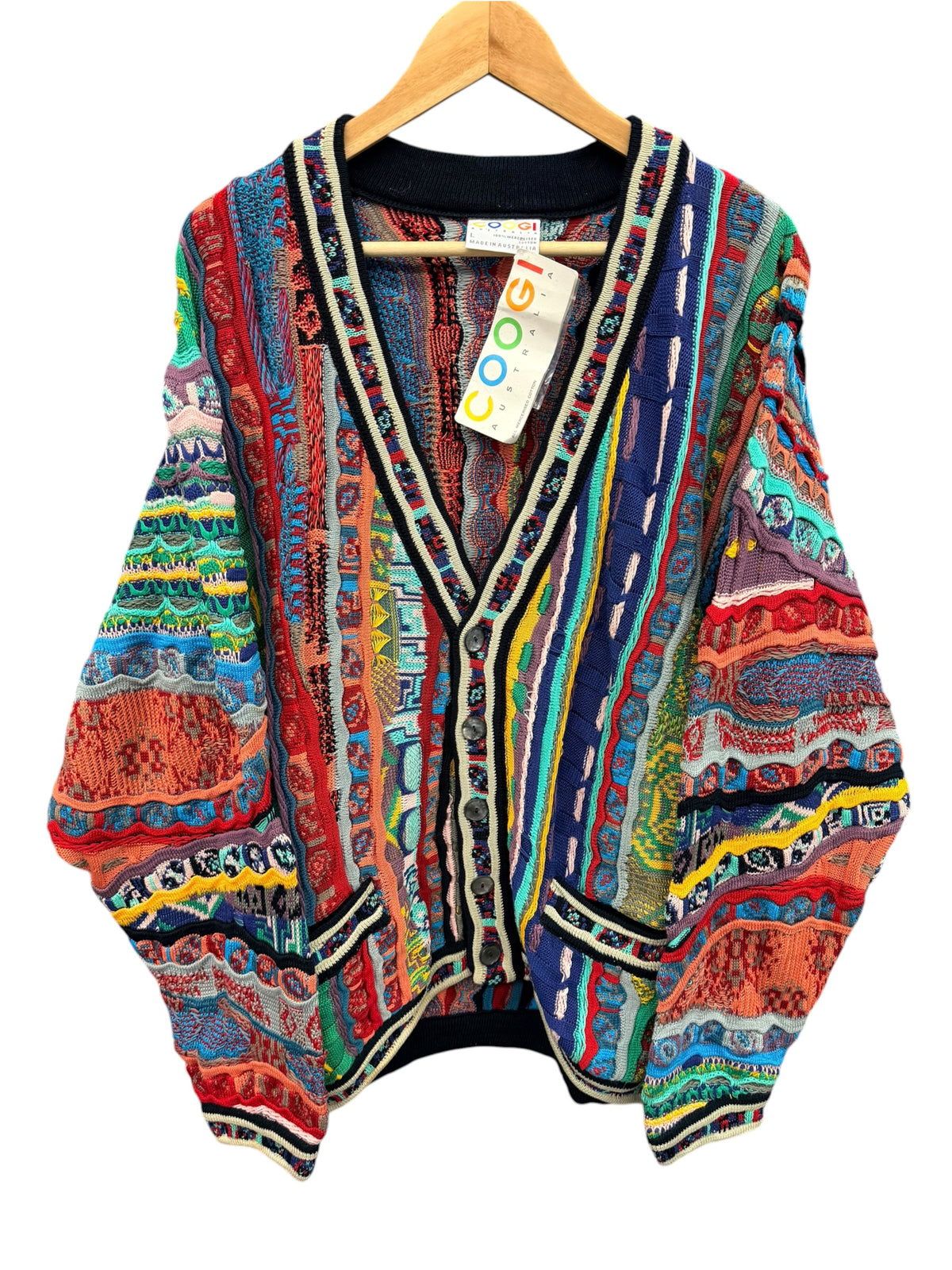 Vintage 1990s Coogi Cardigan Sweater Medium NWT