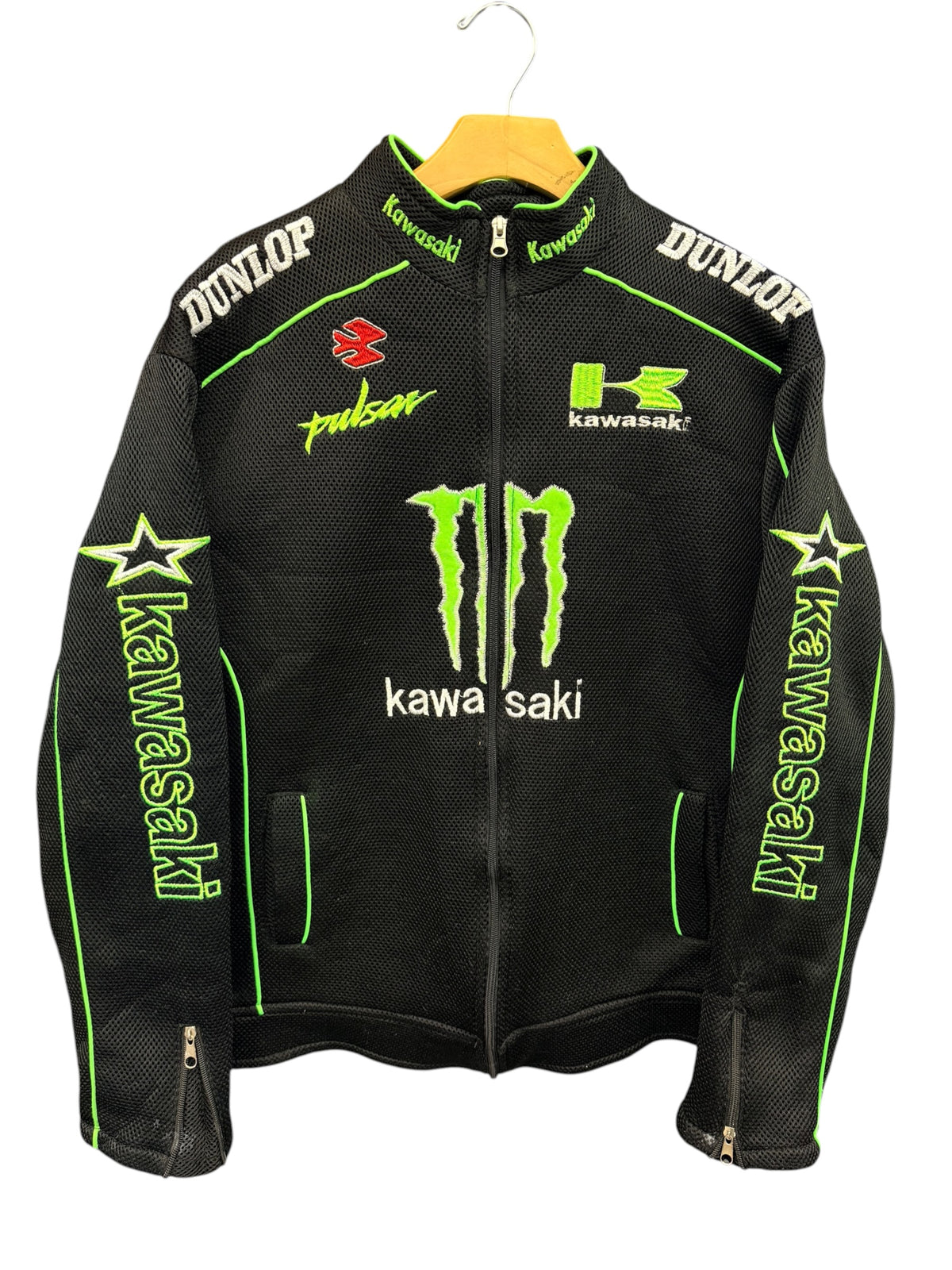 Vintage 2000s Monster Kawasaki Racing Jacket Large