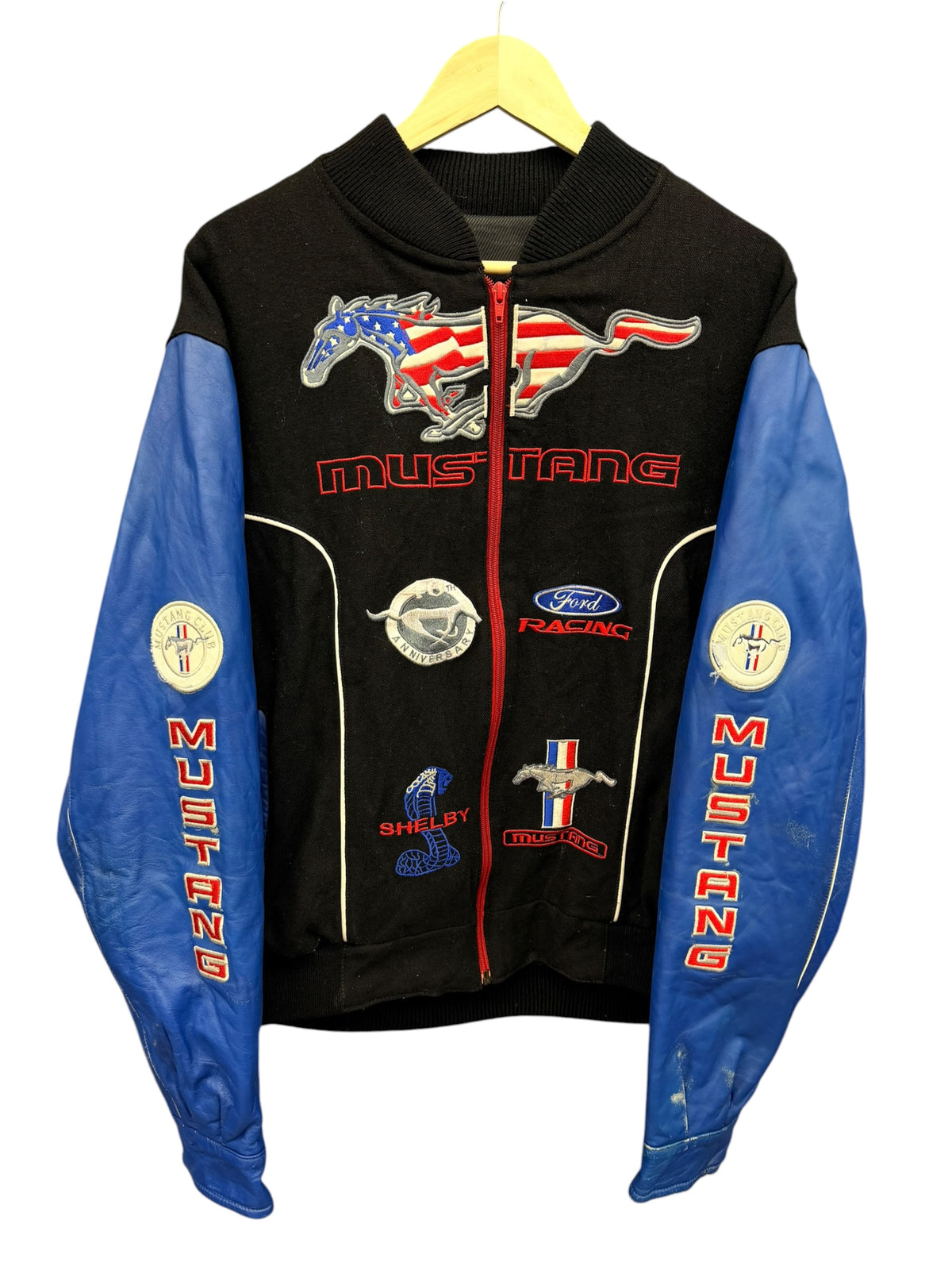 Vintage 1990s Ford Mustang Varsity Racing Jacket XL
