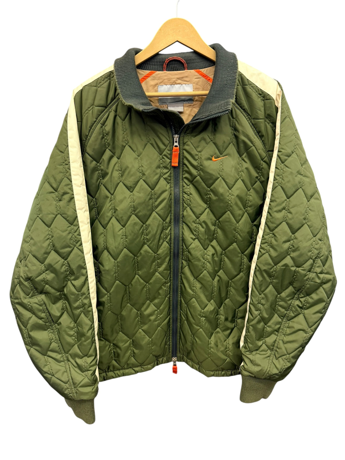 Vintage 2000s Nike Green Micro Puffer Jacket XL