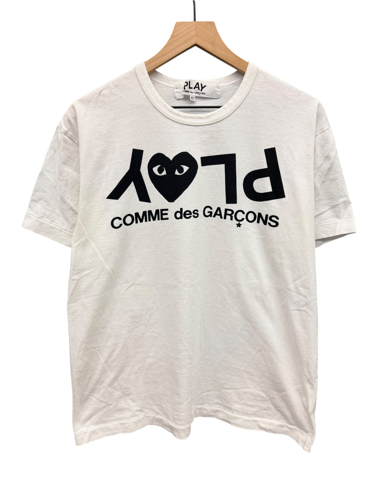 Comme De Garcons Play Inverted Text Shirt XL