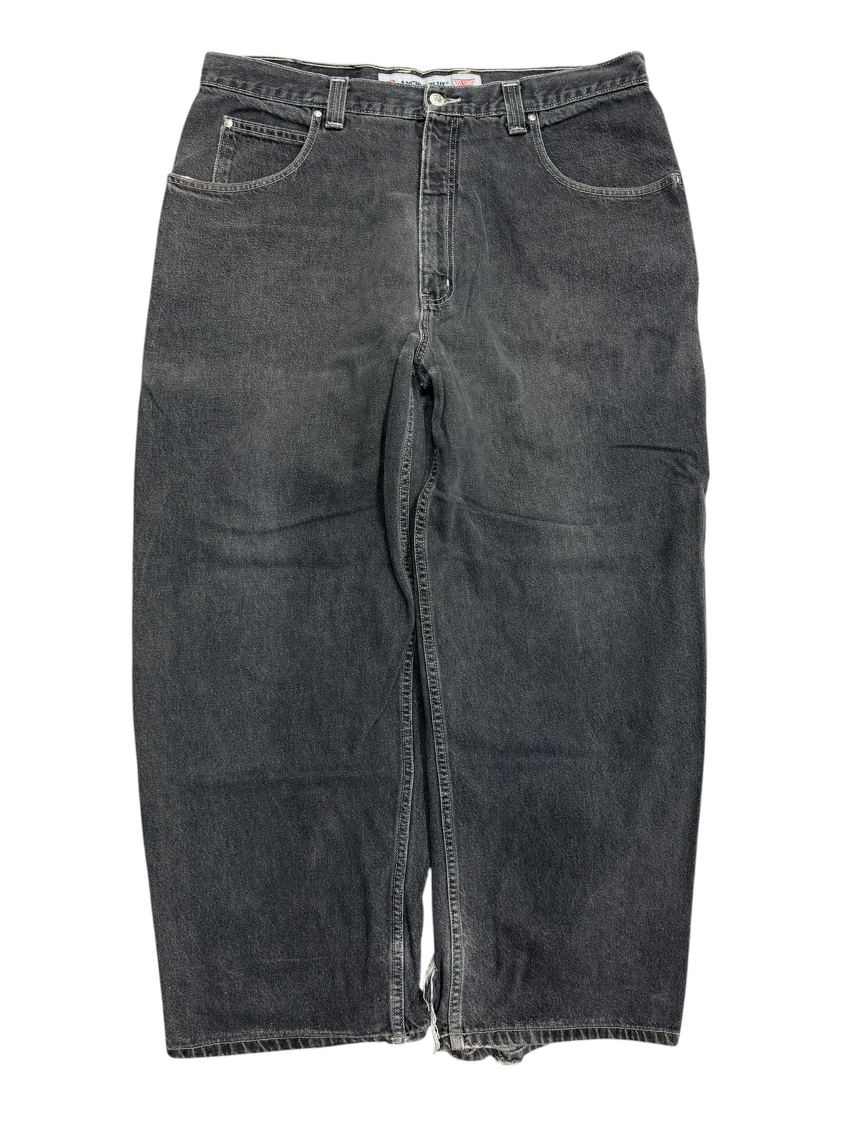 Vintage 2000s Anchor Blue Beyond Baggy Black Denim Pants 40W