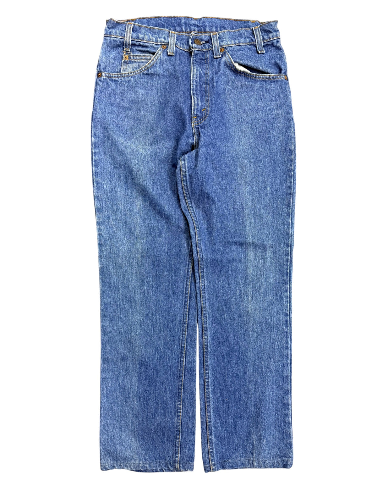 Vintage 1980s Levis Orange Tab Blue Denim Pants 30W