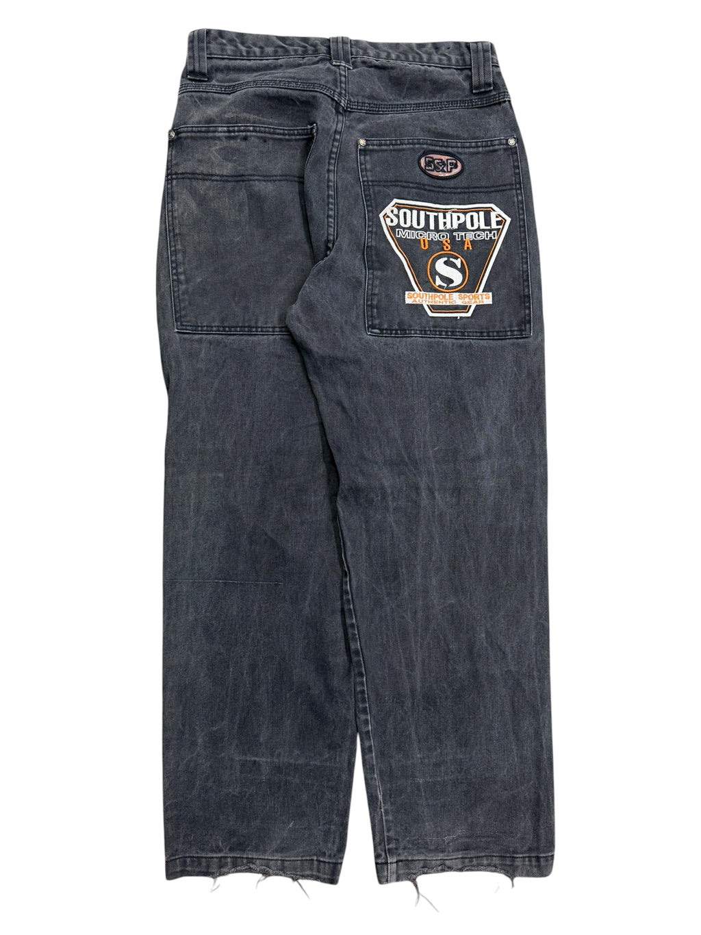 Vintage 1990s South Pole Micro Tech Black Denim Pants 34W