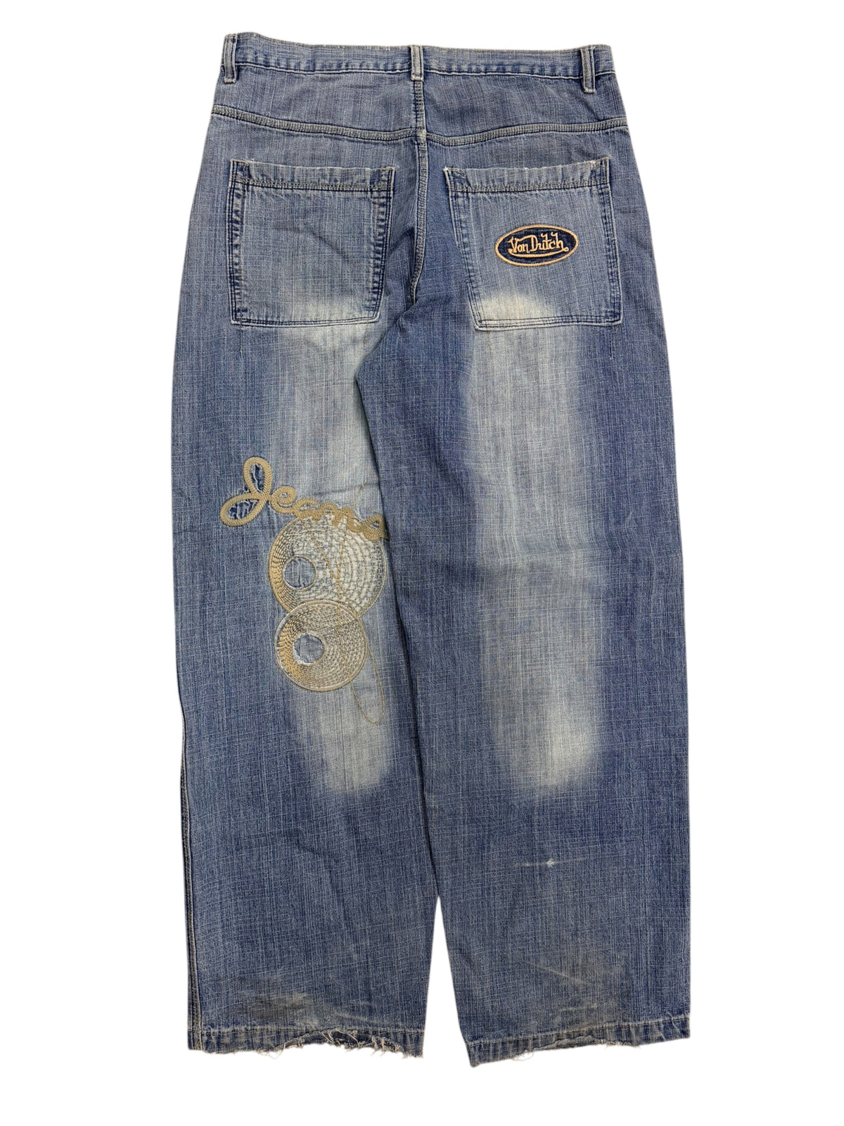 Vintage 2000s Von Dutch Baggy Denim Pants 34W