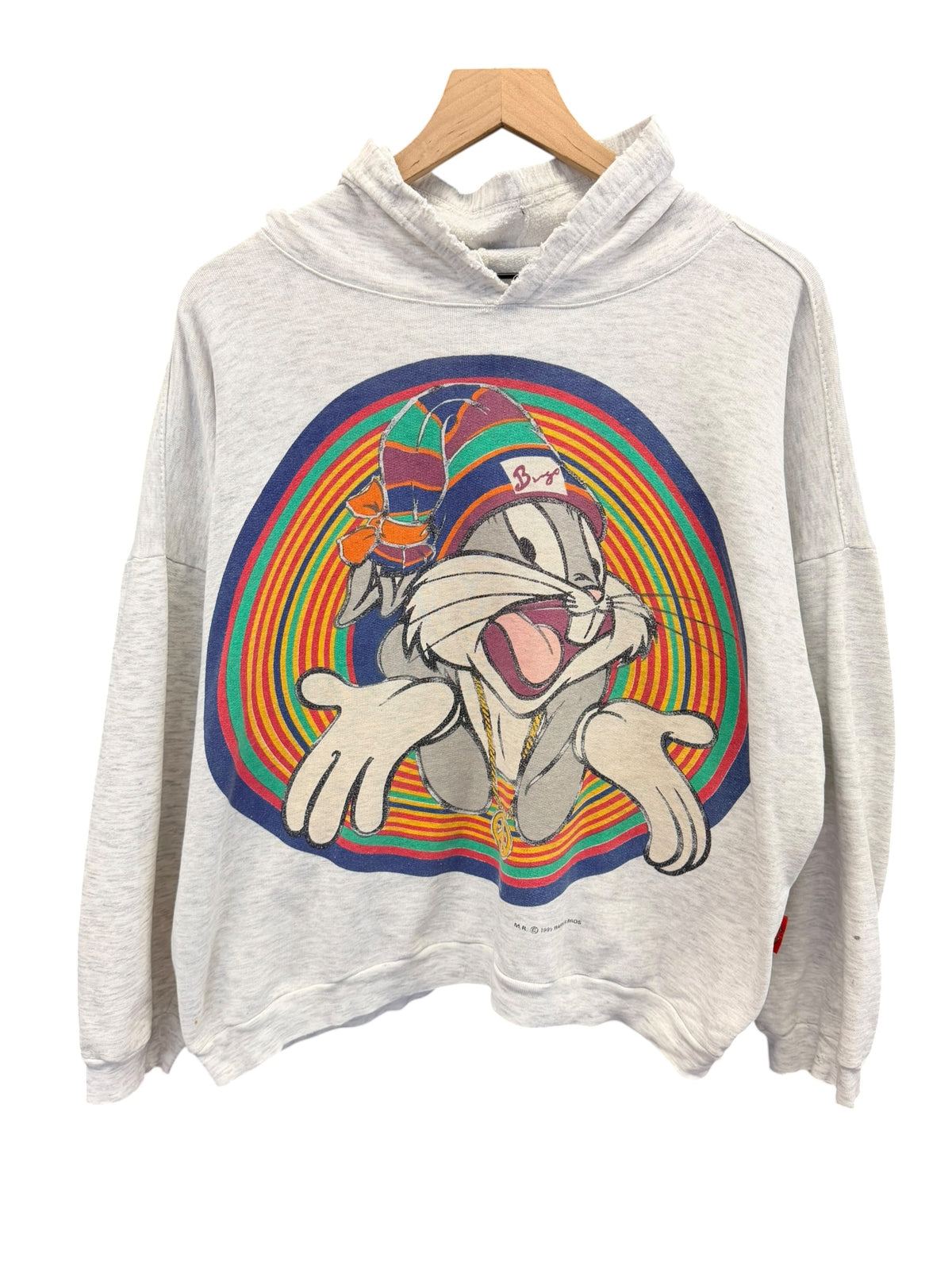 Vintage 1990s Bugs Bunny Hoodie Sweater Medium