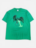 Vintage 1990s Green Dragon Flame Graphic Shirt Large