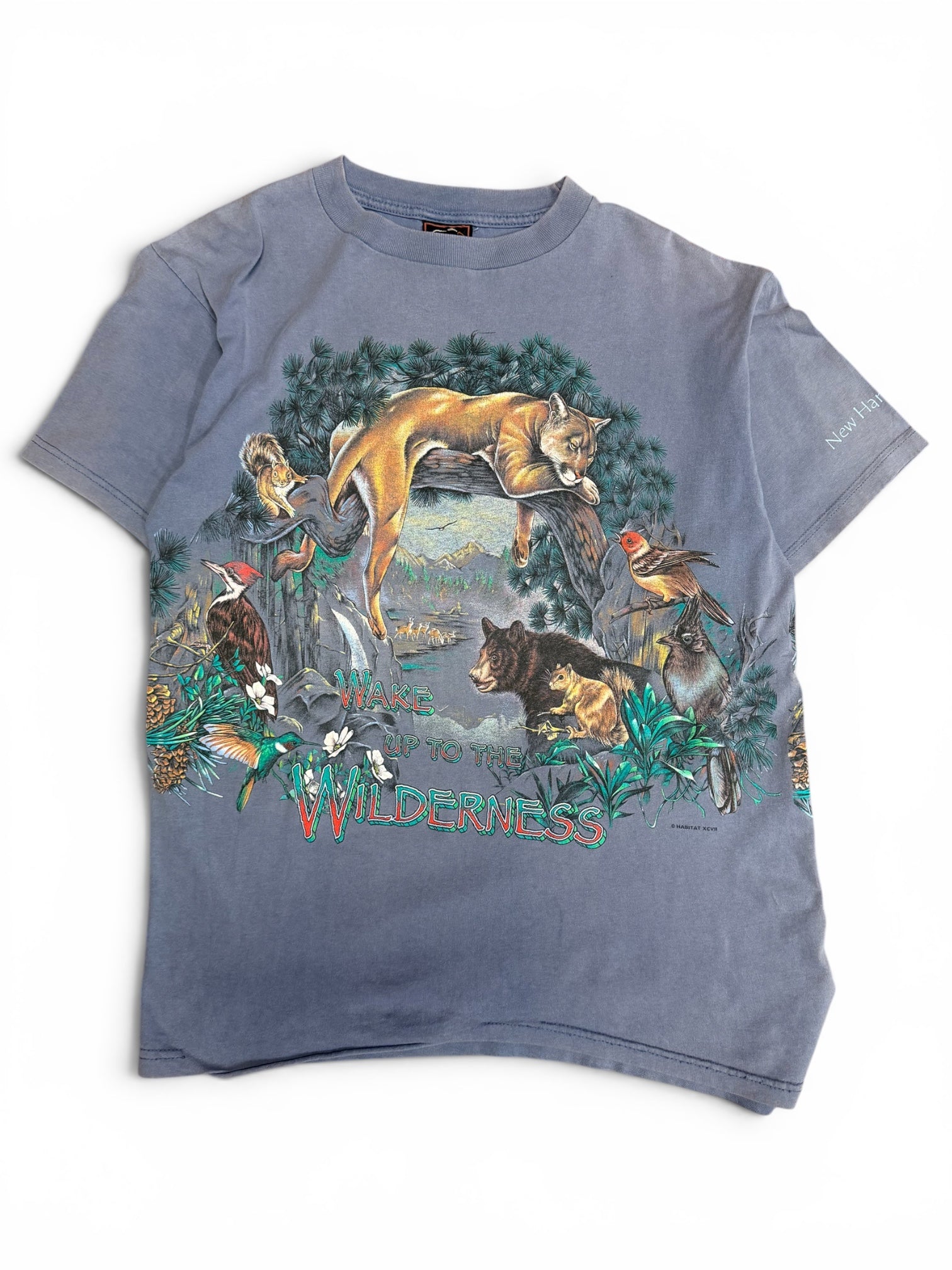 Vintage 1990s Wake Up The Wilderness Wrap Around Shirt Large