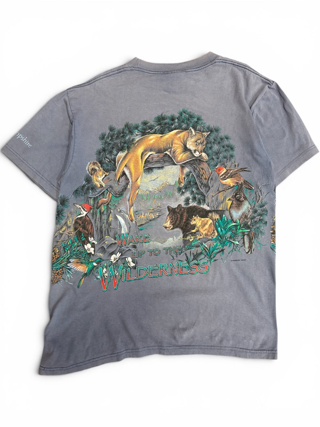 Vintage 1990s Wake Up The Wilderness Wrap Around Shirt Large