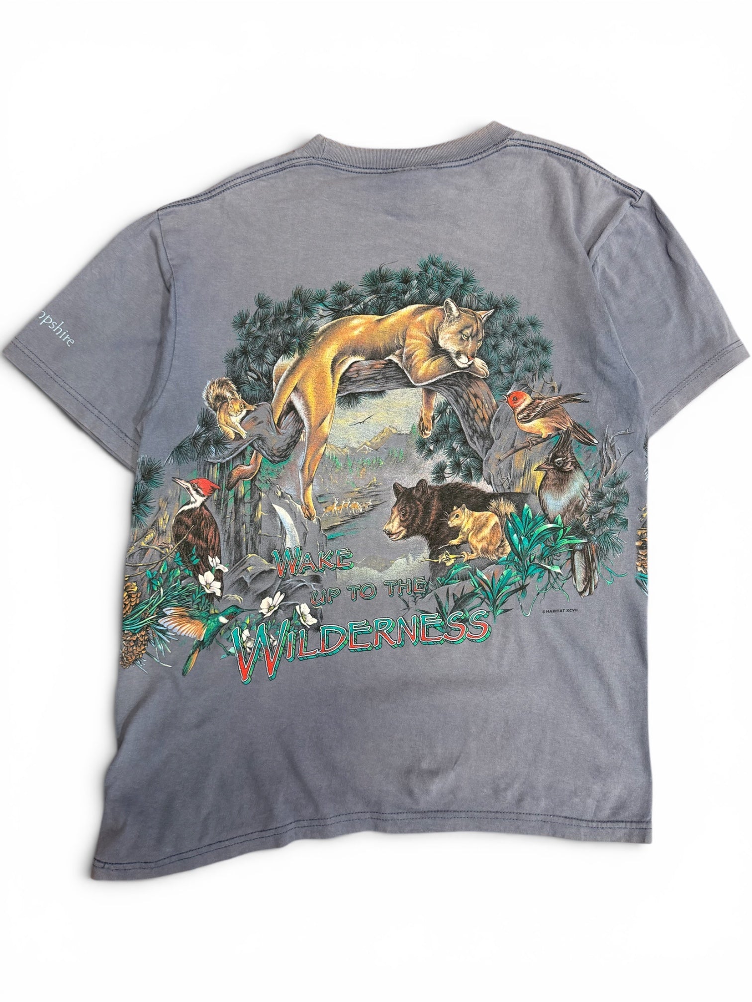 Vintage 1990s Wake Up The Wilderness Wrap Around Shirt Large